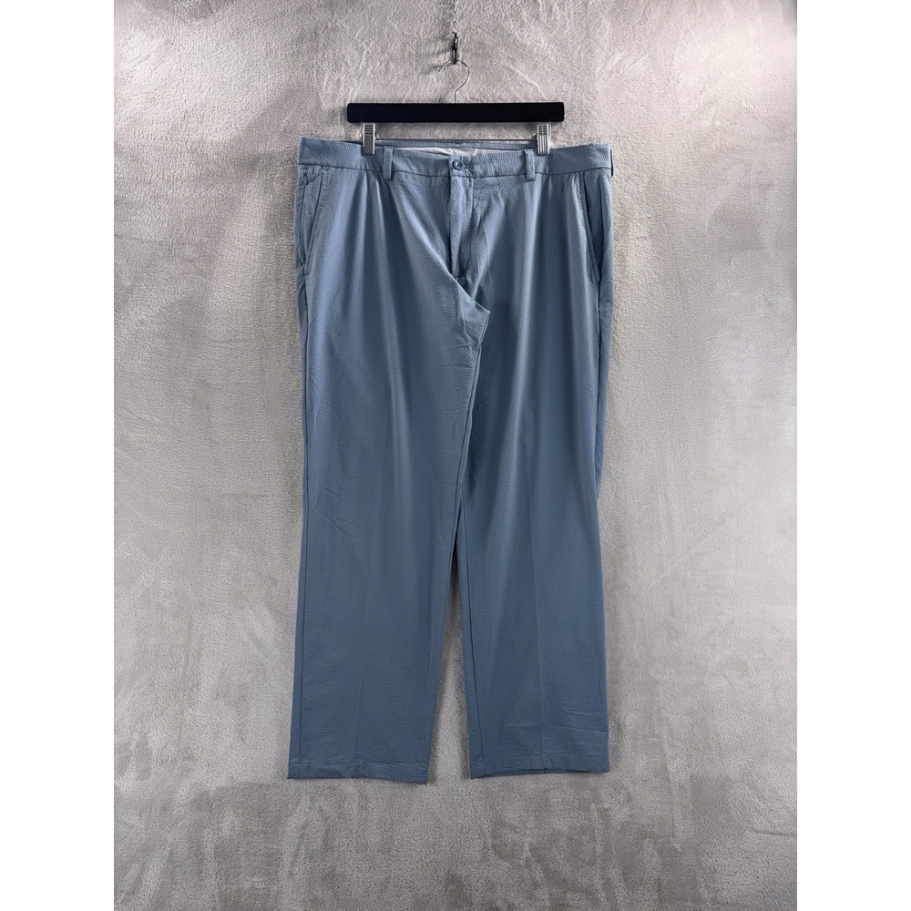 Vineyard Vines On The Go OTG Pants Mens Size 38x30 Light Blue Seersucker Golf